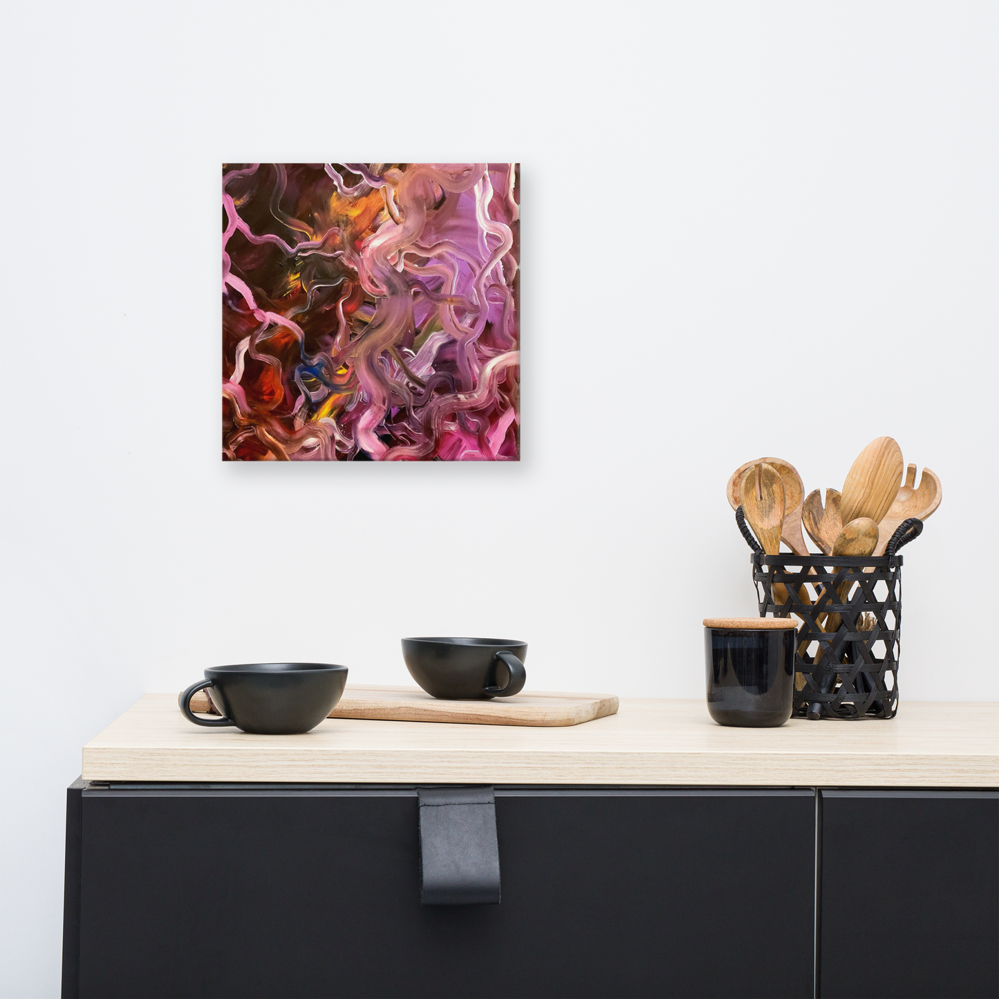 Neural Rivers of Mind Canvas Print - 12" x 12"