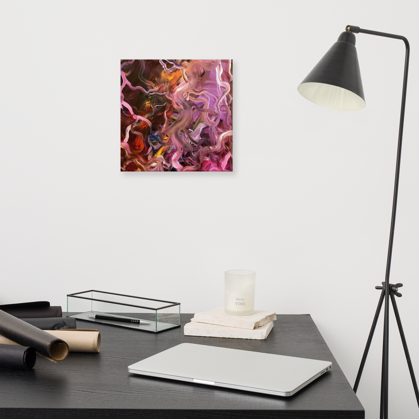 Neural Rivers of Mind Canvas Print - 12" x 12"