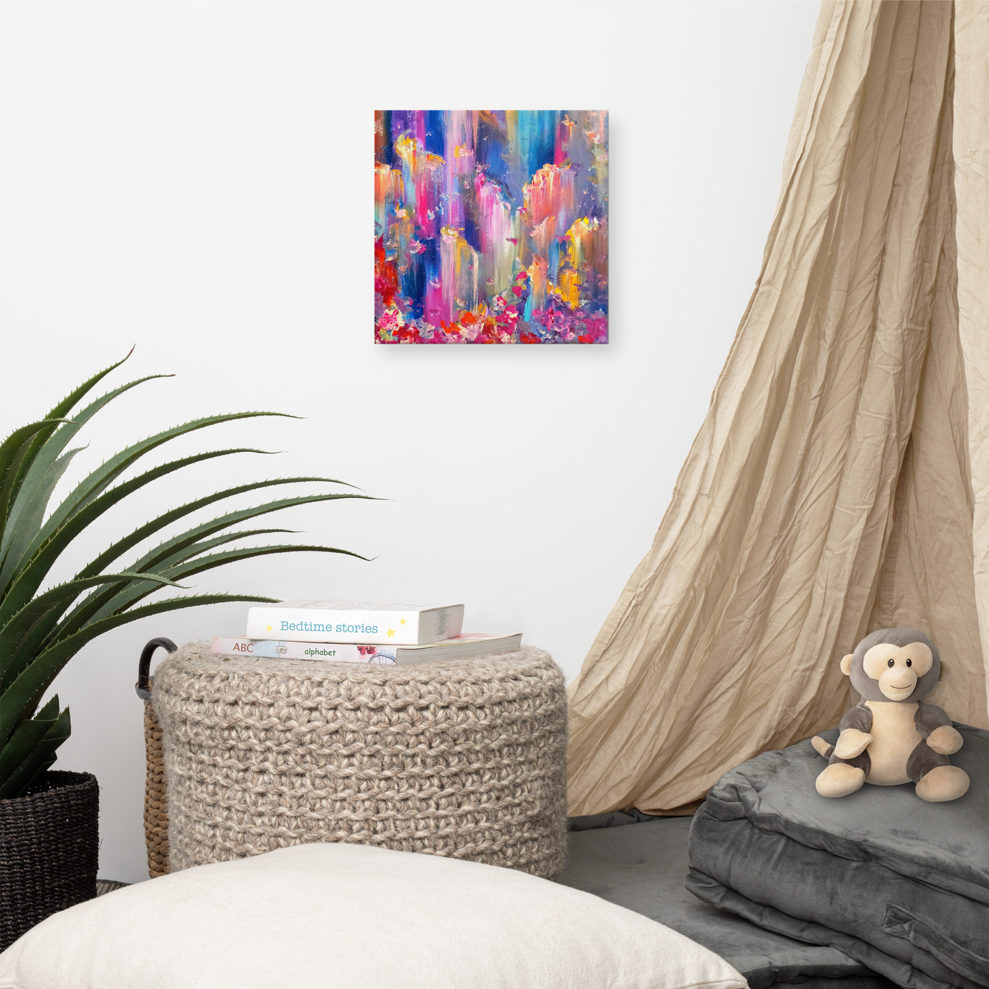 Paradise Falls Canvas Print - 12" x 12"