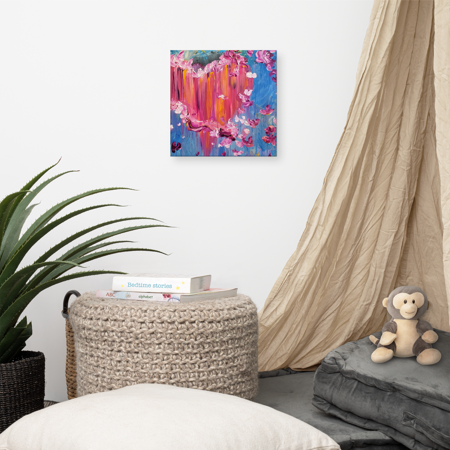 Sharing What is in My Heart Canvas Print - 12" x 12"