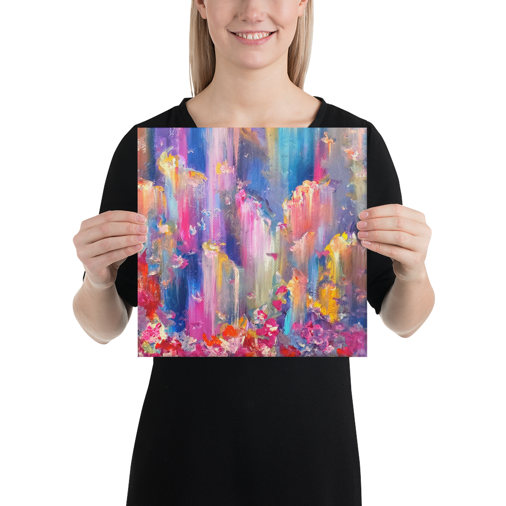 Paradise Falls Canvas Print - 12" x 12"