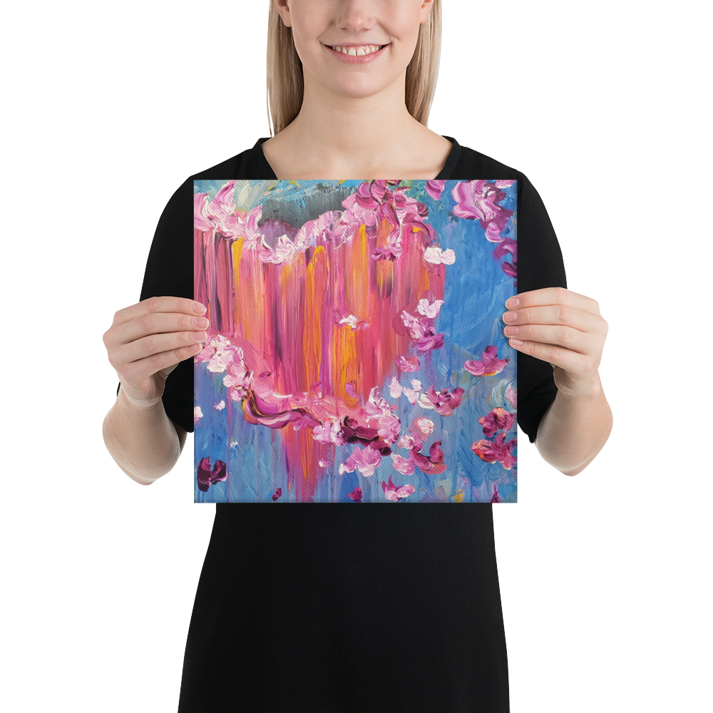 Sharing What is in My Heart Canvas Print - 12" x 12"