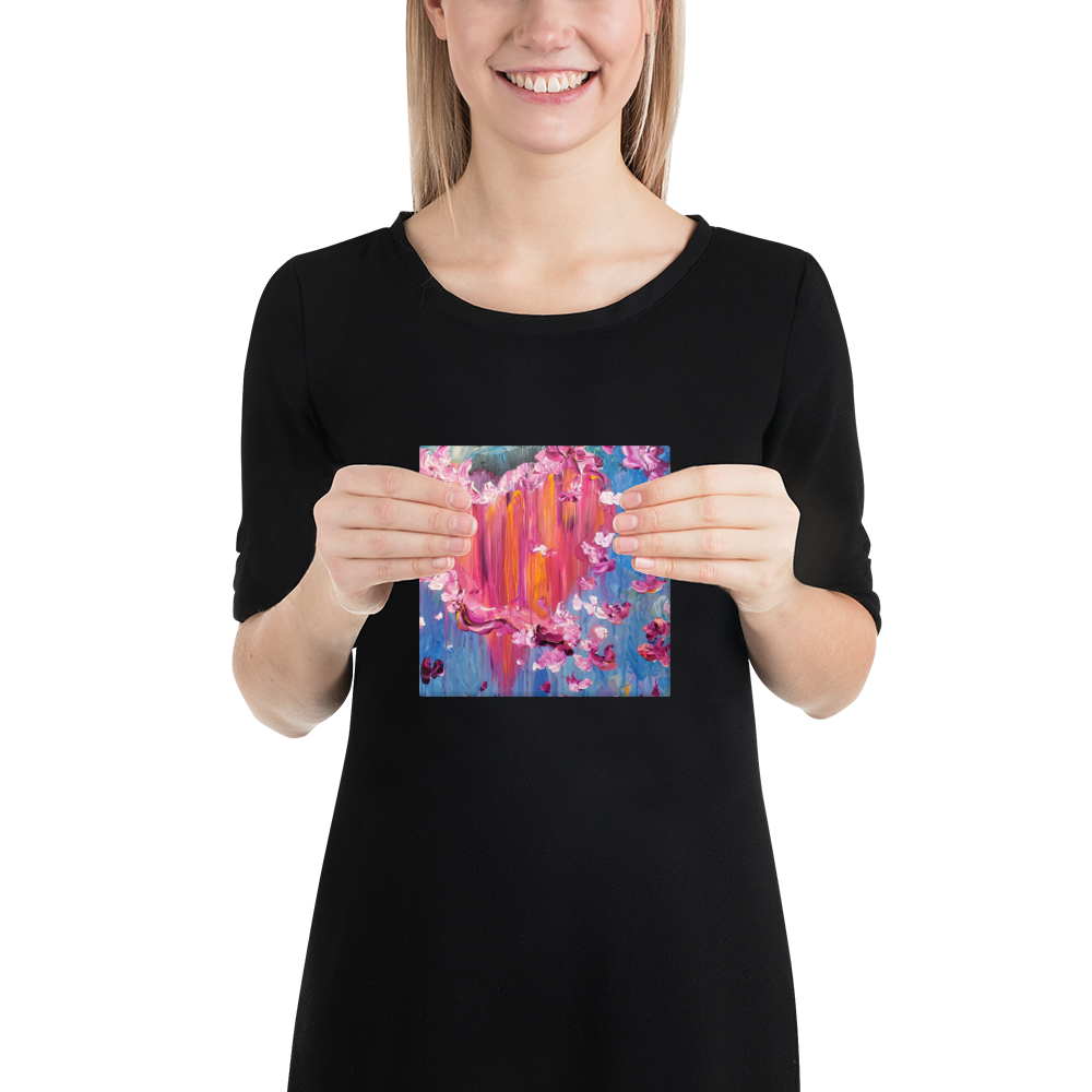 Sharing What is in My Heart Canvas Print - 6" x 6"