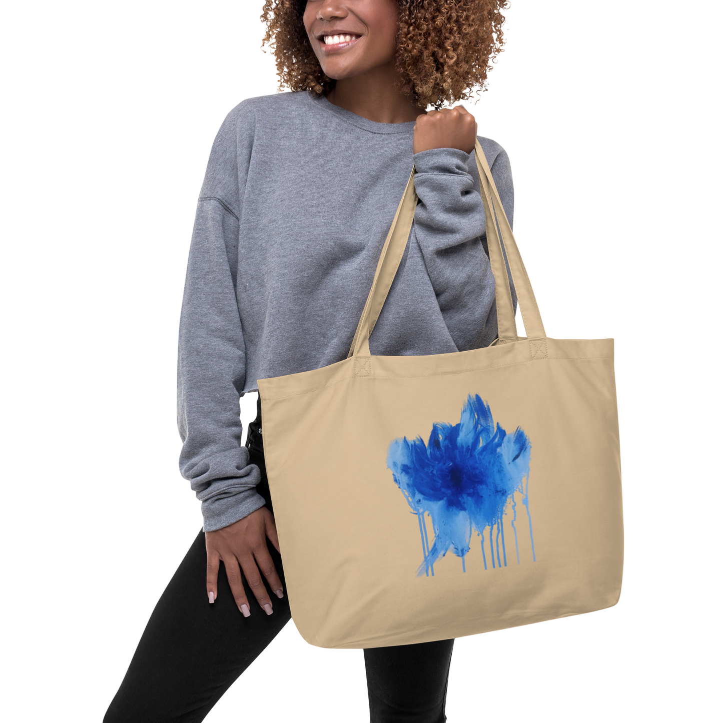 Blooming Anyway Large Organic Tote Bag - 100% Certified Organic Cotton