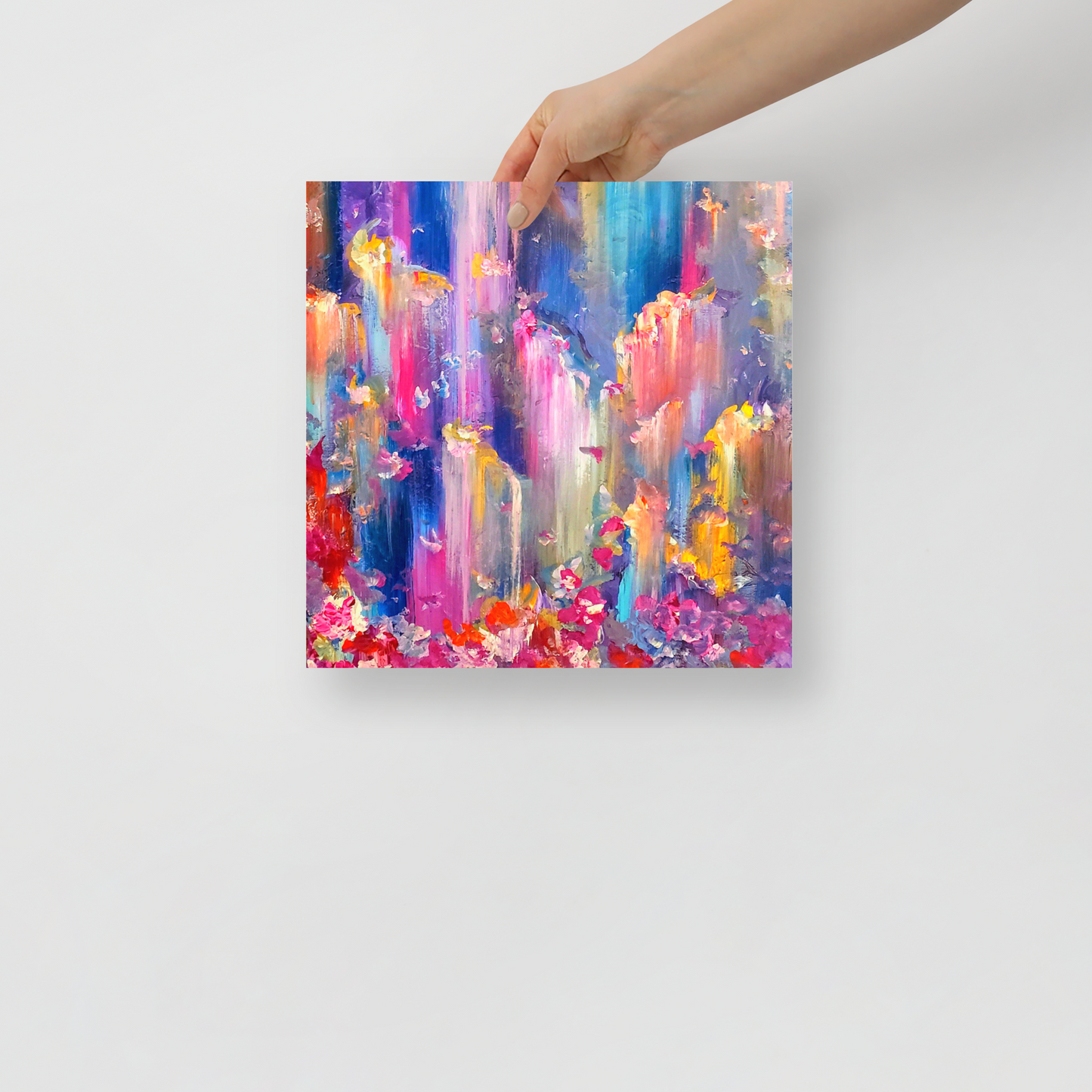 Paradise Falls Matte Paper Print - 12" x 12"