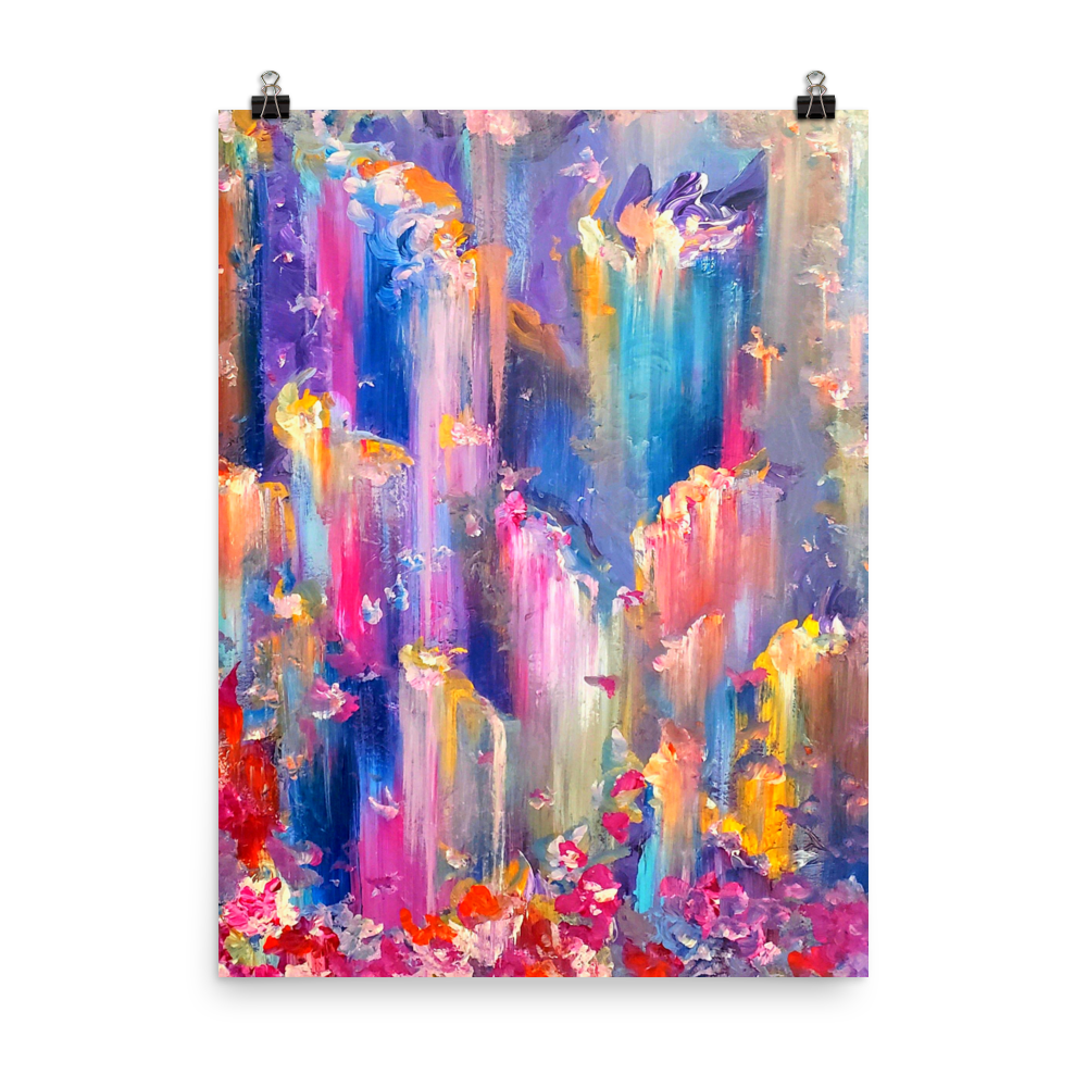 Paradise Falls Matte Paper Print - 18" x 24"