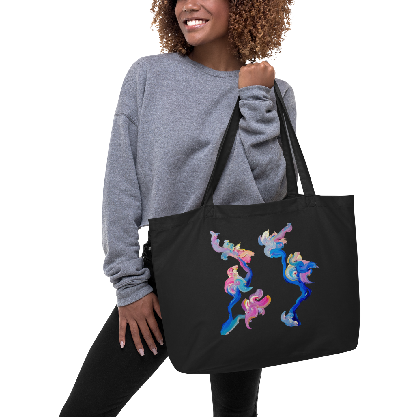 Finding My Way Large Organic Tote Bag - 100% Certified Organic Cotton