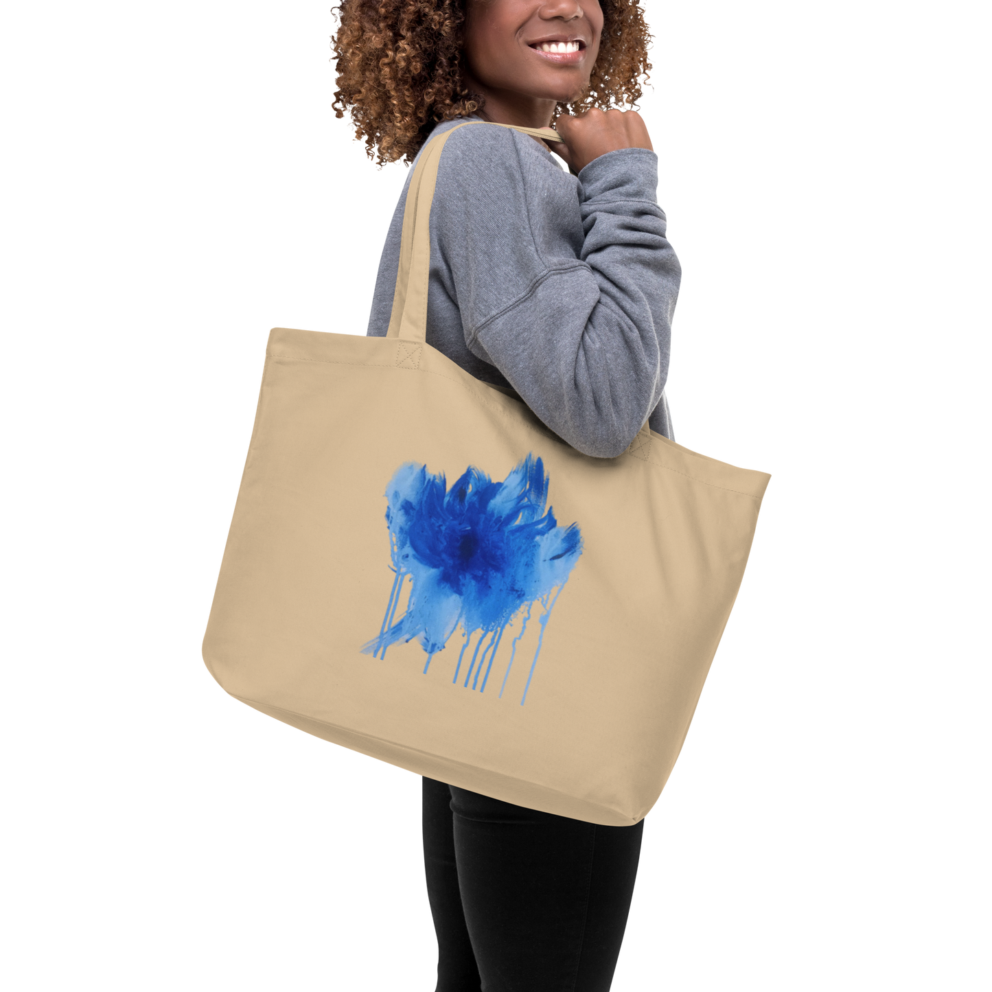 Blooming Anyway Large Organic Tote Bag - 100% Certified Organic Cotton