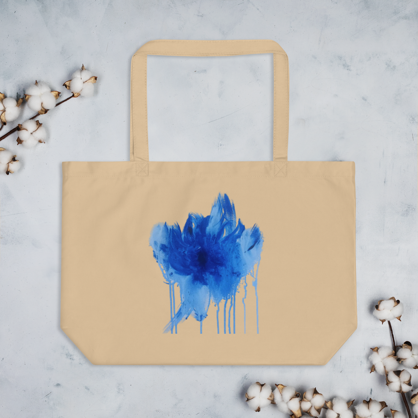 Blooming Anyway Large Organic Tote Bag - 100% Certified Organic Cotton